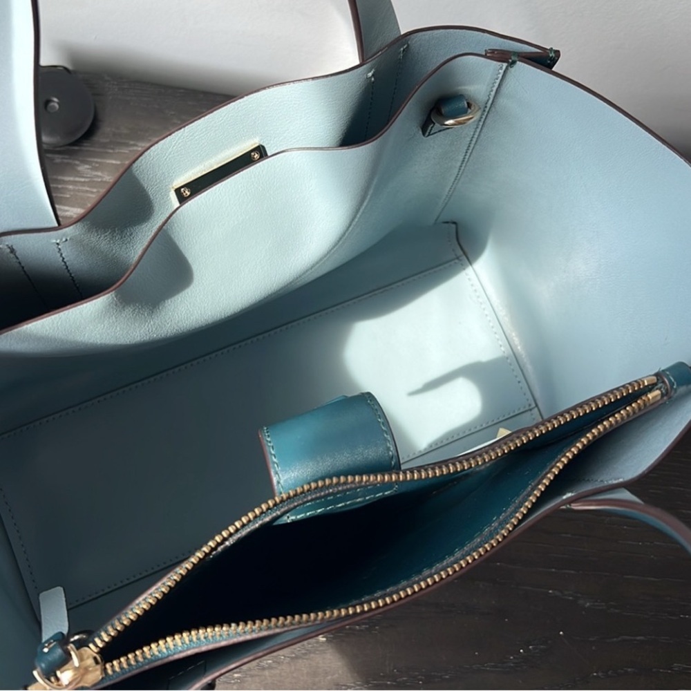 KATE SPADE Putnam Drive Nelle Convertible Work Commuter Tote Teal MSRP: $348 - Picture 12 of 16